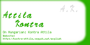 attila kontra business card